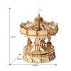 MERRY-GO-ROUND Körhinta 3D fa puzzle modell