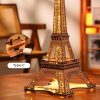 Eiffel-torony éjszakája 3D fa puzzle modell